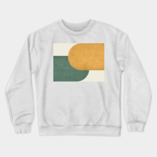 Half Circle Colorblock - Gold Green Crewneck Sweatshirt